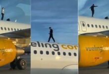 Sujeto paraliza aeropuerto internacional tras subir al techo de un avión en pista