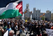 Miles de ciudadanos marchan en España contra la ofensiva militar en Irán y Gaza