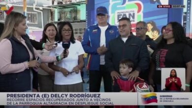 Delcy Rodríguez asegura que se han distribuido más de medio millón de toneladas de alimentos este año