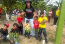 Niños de la escuela inicial La Gran Victoria sembraron araguaneyes para celebrar el Día del Árbol Nacional