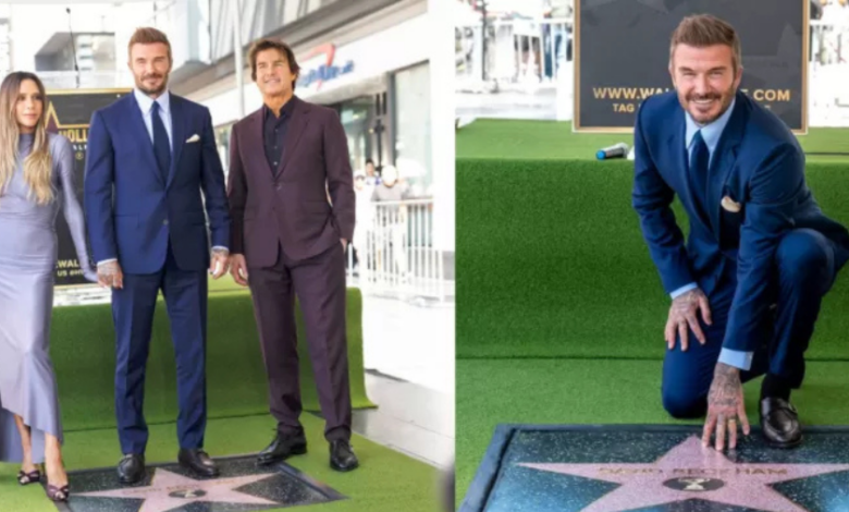 David Beckham recibe su estrella en el Paseo de la Fama de Hollywood en Los Ángeles