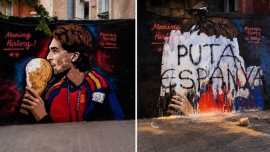 Vandalizan en Barcelona el mural dedicado a Ferran Torres tras la victoria de España en el Mundial