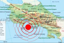 Fuerte temblor de magnitud 5.8 sacudió la madrugada del 24 de agosto a Costa Rica