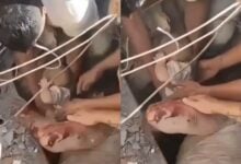 Rescatan con vida a un bebé de 6 meses y a su madre tras colapso de edificio en Cali (+video)
