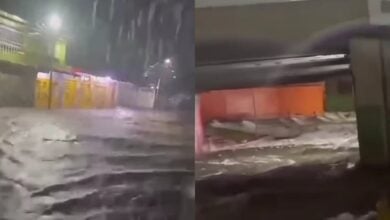 Lluvias causan anegaciones y colapso vial en sectores del sur de Valencia